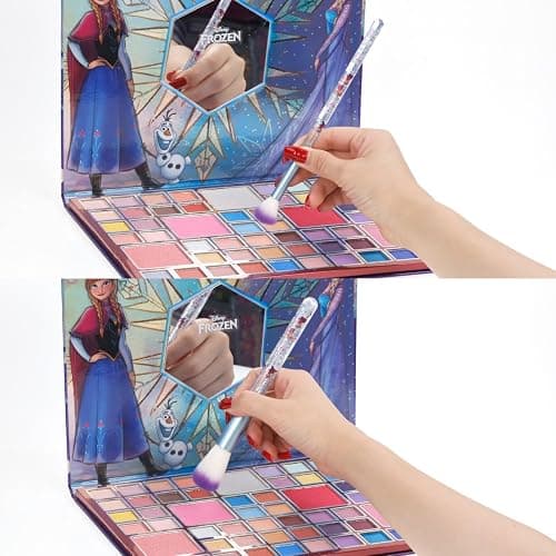 Disney Frozen 8-Piece Makeup Brushes Set for eyeshadow, highlighter, blush, Soft Hairs, Makeup Kit for Girls, by Townley Girl thumbnail 5