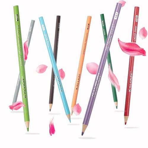 KALOUR 180 Colored Pencil Set for Adults Artists - Rich Pigment Soft Core -12 Metallic Pencil - Ideal for Coloring Drawing Sketching Shading Blending - Vibrant Color（Tin Case） thumbnail 7