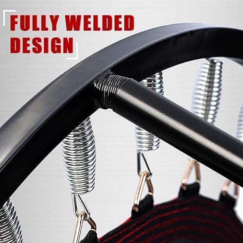 Kanchimi 40" Folding Mini Fitness Indoor Exercise Workout Rebounder Trampoline with Handle, Max Load 330lbs thumbnail 5