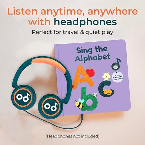Cali's Books Alphabet Music Book for Toddlers 1-3 Years Old | Headphone Jack for Private Listening, USB-C Rechargeable, Learn ABC Musical Book thumbnail 3