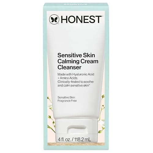 Honest Beauty Sensitive Skin Calming Cream Cleanser | Gently Cleanses, Hydrates, + Calms Skin | Hypoallergenic, Fragrance Free, Vegan | 4 fl oz thumbnail 9