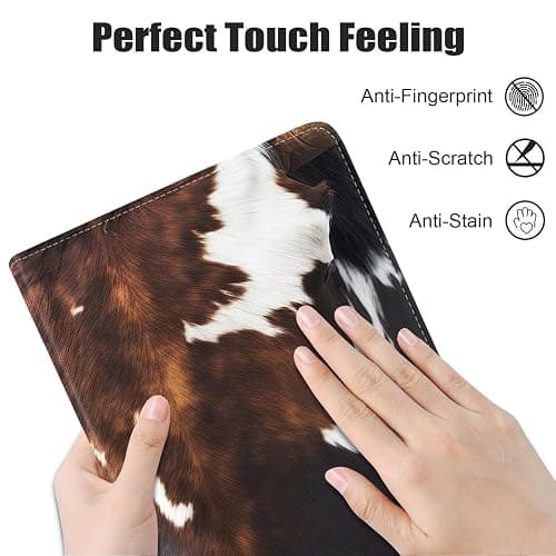 JDHJFBFJNP Case for iPad (A16) 11th Generation 11 Inch 2025, iPad 10th Generation 10.9 Inch 2022, Premium PU Leather Stand Folio Cover with Auto Sleep/Wake, Brown Cow Print thumbnail 6