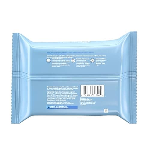 Neutrogena Fragrance-Free Makeup Remover Wipes, Daily Ultra-Soft Micellar Cleansing Wipes Gently Remove Oil & Waterproof Makeup, Hypoallergenic, Made with Plant-Based Cloth, 25 ct thumbnail 6