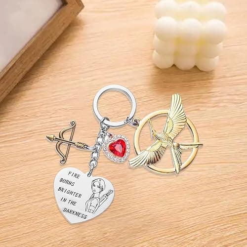 Hunger Merch Keychain,The Hunger Games Mockingjay Keychain for Hunger Games Movie Enthusiasts,Movie Fans Gifts thumbnail 5