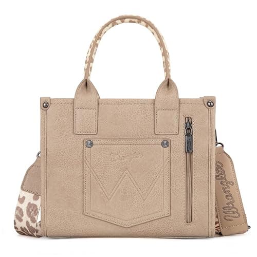 Wrangler Cow Print Tote Bag for Women Western Purse Boho Top Handle Satchel Handbag with Signature Strap thumbnail 7