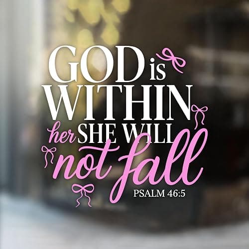 God is Within her She Will Not Fall Car Decal thumbnail 2