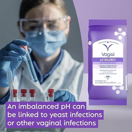 Vagisil pH Balance Daily Freshening Wipes for Feminine Hygiene in Resealable Pouch, Gynecologist Tested & Hypoallergenic, 20 Wipes (Pack of 1) thumbnail 5