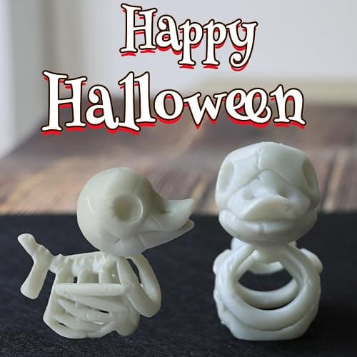TEYOUYI Halloween Skeleton Duck Decor - Spooky Fluorescent Bones for Halloween Duck Skeleton, Indoor Outdoor Prop thumbnail 5