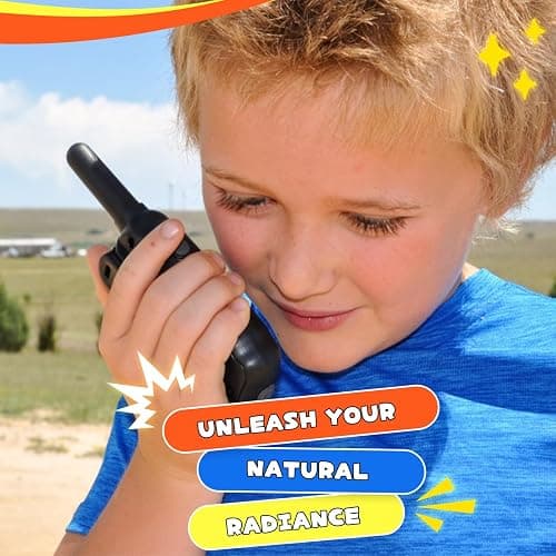 Wishouse Walkie Talkies for Kids 4 Pack,Family Walky Talky Adults Children Radio Long Range,Outdoor Camping Fun Toys Birthday Present Xmas Gifts for 4 5 6 7 8 Year Old Girls Boys No Battery No Charger - Image 1