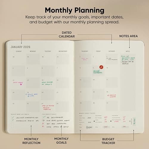 Dated, 2026 Planner, 8.5" x 11" - The #1 Productivity Planner to Achieve Your 2026 Goals - Planner 2026-2027 by PRODUCTIVITY STORE (A4, GREY) thumbnail 5