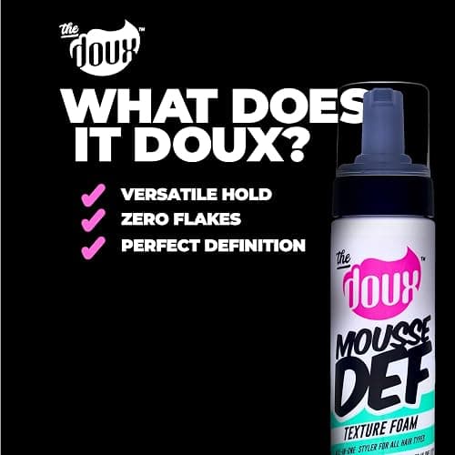 The Doux Multi-Use Mousse for Curly Hair – The Doux Mousse Def Texture Foam for Styling, Curl Definition, Volume & Shine – Curl Cream Alternative for Textured Hair & Natural Hair Styles thumbnail 6