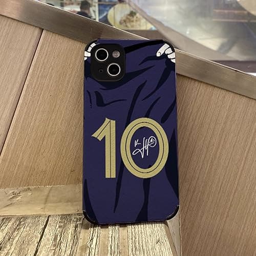 Slrioks Mbappe Jersey Phone Case Creative Soccer Case for iPhone 13 Thin Soft Imitation Leather Shockproof thumbnail 4