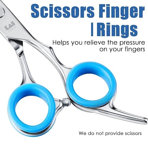 20 Pieces Scissors Finger Rings Silicone Pet Shears Finger Rings rubber finger dog hair scissors for Grooming Scissors Pet Hair Shears thumbnail 4