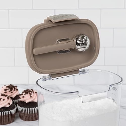ProKeeper+ Airtight Food Storage Container Set – Clear Plastic Flour and Sugar Canister Set with Magnetic Accessories for Kitchen Organization (Taupe, 13-Piece) thumbnail 7