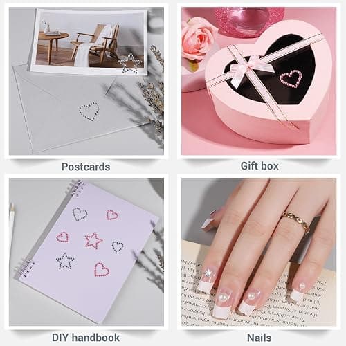 Teenitor Self Adhesive Valentine's Day Face Gems, Face Rhinestones Pearl Stickers, Rave Accessories for Women thumbnail 5