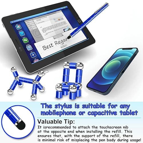 Magnetic Fidget Pen Toys for Teens- Unique Birthday Gifts for Young Men Fun Gifts for Teenage Boys Novelty Christmas Stocking Fillers Gadget for 8 10 11 12 13 14 15 Year Old Boy Engineer Gifts - Blue thumbnail 5