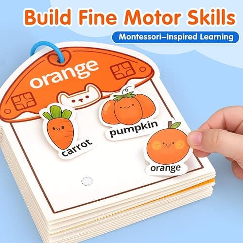 MUONE Montessori Busy Book Color Sorting Toys for Toddlers 2-4, Educational Preschool Learning Activities for Kids, Sensory Fine Motor Matching Games for 3 Year Old Boys Girls Gifts thumbnail 5