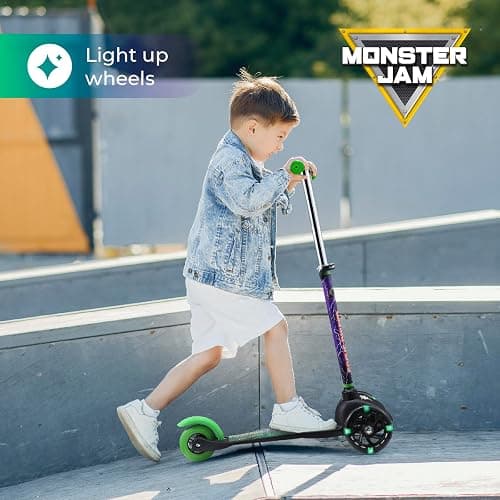 Self Balancing Kick Scooter with Light Up Wheels, Extra Wide Deck, 3 Wheel Platform, Foot Activated Brake, 75 lbs Limit, Kids & Toddlers Girls or Boys, for Ages 3 and Up thumbnail 10