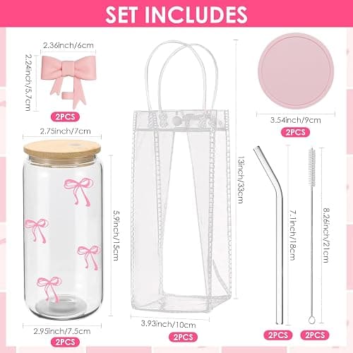 2 Packs Coquette Bow Aesthetic Cups thumbnail 4