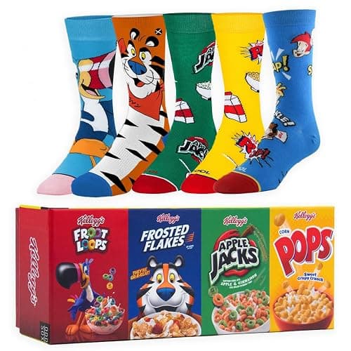 Odd Sox – Gift Box Set, 5-Pack Colorful Novelty Crew Socks - Unisex Large Size – Fun Holiday Gift for Fans & Collectors - Image 1