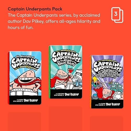 Yoto Captain Underpants Pack - 3 Kids Audiobook Cards for Use with Player & Mini All–in–1 Audio Player, Educational & Screen–Free Listening with Fun Playtime, Bedtime & Travel Stories, Ages 6+ thumbnail 3