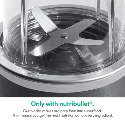 nutribullet Personal Blender, Shakes, Smoothies, Food Prep, and Frozen Blending, 24 Ounces, 600 Watt, Gray, NBR-0601WM thumbnail 5