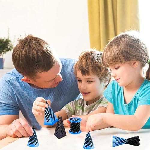 3 Packs Impossible Cone,Spiral Cone Fidget Toy Impossible Pyramid Passthrough Toy,3D Printed Spiral Cone Fidget Toy,Mini Vortex Thread Illusion Desktop Deco Souvenir Gift for Anxiety Relaxing thumbnail 6