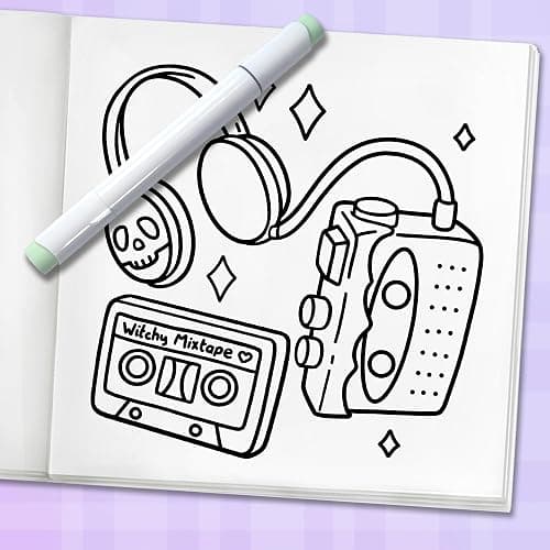 Witchy Vibes: Bold and Easy Coloring Book for Adults, Teens, and Seniors with Simple and Spooky Designs for Relaxation thumbnail 7