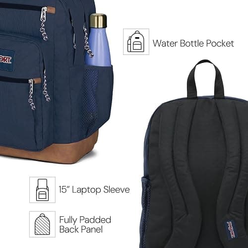 JanSport Cool Backpack, with 15-inch Laptop Sleeve - Large Computer Bag Rucksack with 2 Compartments, Ergonomic Straps, Black thumbnail 3