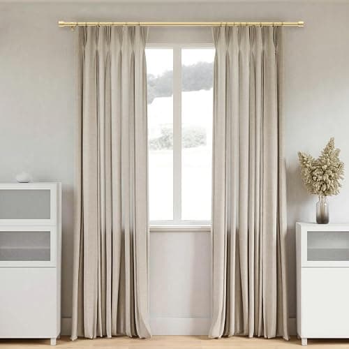 GEEBOBO Gold Curtain Rods for Windows 66 to 120 Inch | 1 Inch Adjustable Heavy Duty Easy Install Curtain Rods Set for Patio, Farmhouse, Bedroom, Living Room (Gold, 30"-120") thumbnail 2