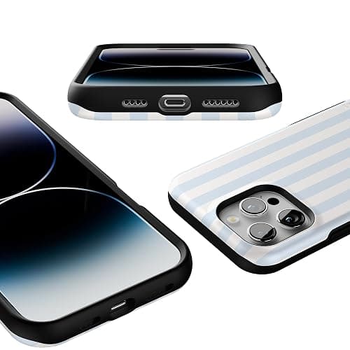 Casely iPhone 16 Pro Case | Blue Stripes | Sunday Best | Compatible with MagSafe | Bold Protective Design thumbnail 3