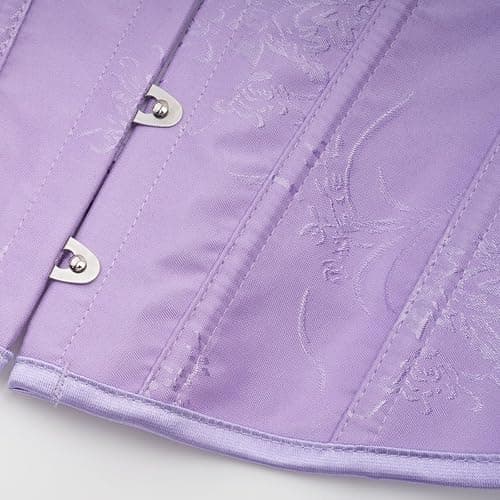 SHYMMUO Corset Tops for Women Overbust Lace Up Bustier with Front Busk Boned Renaissance Victorian Style Top thumbnail 6