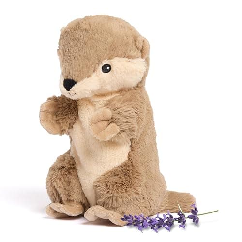 warmies Junior Microwavable & Weighted Stuffed Animals, Otter - Heated Stuffed Animal Plushie for Warmth & Comfort - Cute Soft Plush Toys for Adults & Children (Boys, Girls, Babies & Toddlers) - Image 1