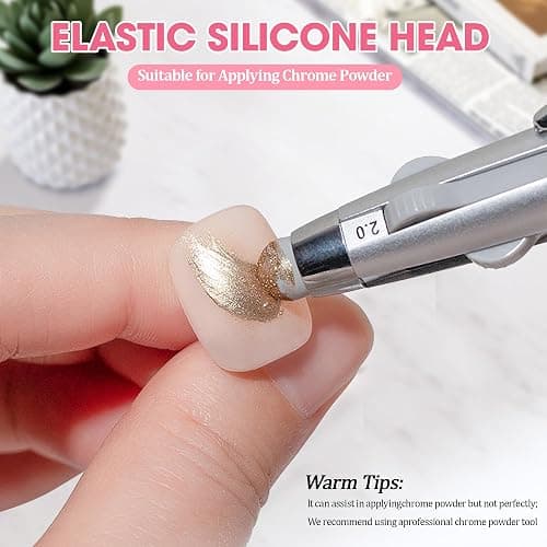 Nail Dotting Pen 5 in 1, Ballpoint Pen Design Nail Dotting Tool for Manicure Art Painting with 4 Size Marking and Pressing Head, Perfect for Nail Art Painting, Rhinestones DIY and Salon thumbnail 5