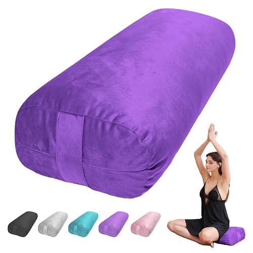 TokSay Yoga Bolster Pillow for Restorative & Yin Yoga - Meditation Pillow with Velvet Cover - Rectangular - Image 1