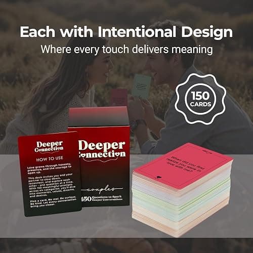 Odrano Deeper Connection, Couples Games with 150 Deep Questions to Build Intimate Connection & Trust, Relationship Couples Game for Date Nights, Valentine’s Day Gift for Him & Her thumbnail 8
