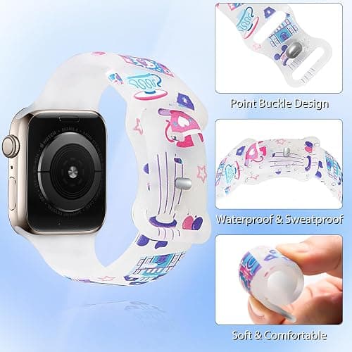 Cute Cheetah Strap for Apple Watch Bands 38mm 40mm 41mm 42mm 44mm 45mm 46mm 49mm, Soft Leopard Silicone Bracelet for iWatch Band Series 11 10 9 8 7 6 5 4 3 2 1 SE Ultra Women Girl thumbnail 5