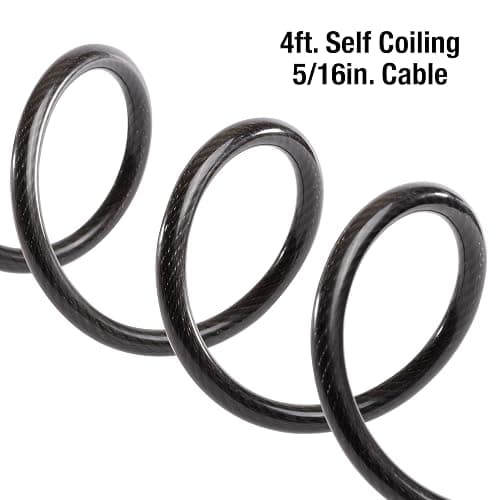 Master Lock Cable Bike Lock 4' x 5/16" Black 8143D | Combination Bike Lock Metal Cable Weather Resistant Vinyl Coating for Outdoor Equipment, Bicycles, thumbnail 5