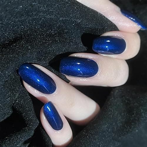 COSMOO Blue Nail Polish, 12ml Quick Dry Nail Lacquer, Super Lustrous Nail Enamel Polish, Shimmer Iridescent Ultrachrome Art Varnish, 0.41 fl oz thumbnail 5