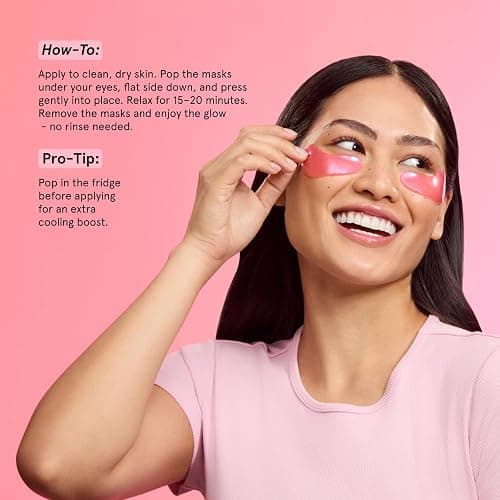 grace & stella Award Winning Under Eye Mask - Reduce Dark Circles, Puffy Eyes, Undereye Bags, Wrinkles - Gel Under Eye Patches - Small Birthday Gifts - Vegan Cruelty-Free (Pink, 6 Pairs) | Reduce Dark Circles, Undereye Bags, Wrinkles - Gel Under Eye Mask- Small Birthday Gifts - Vegan Cruelty-Free (Pink, 6 Pairs) thumbnail 8