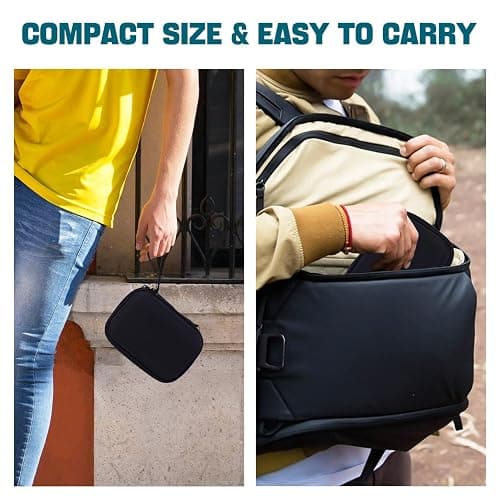 HESPLUS Camera Case for Canon PowerShot G7X Mark III/ G7 X Mark II/ SX740 hs Digital Camera, 4K Vlogging Camera Protective Cover Hard Travel Storage Bag, Mesh Pocket fits Cable, Batteries, Black thumbnail 7