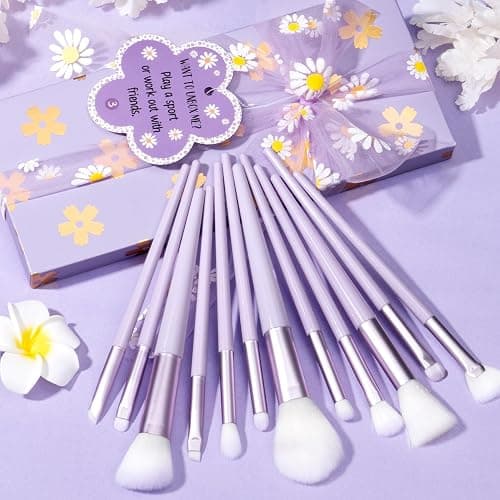 Easter Basket Gifts for Tween & Teen Girls, 8 PCS Birthday Gift Teenage Girl Gifts Trendy Stuff w/Fun Task Tag Makeup Brushes & Bag, Empower Positive Wrapped Gift Prefilled Stuffers for Daughter Niece thumbnail 7