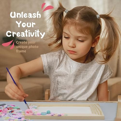LEJITEKK DIY Picture Frame Craft Kit for Kids - Crafts for Girls 8-12, Tween Girls Gifts 10-12, Mosaic Kids Arts and Crafts Ages 6-8 thumbnail 7