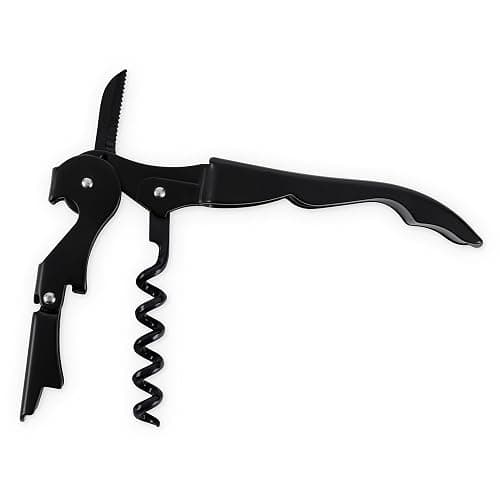 True TrueTap Double Hinged Waiter’s Corkscrew, Matte Black Wine Bottle Opener with Foil Cutter, Wine Key thumbnail 8