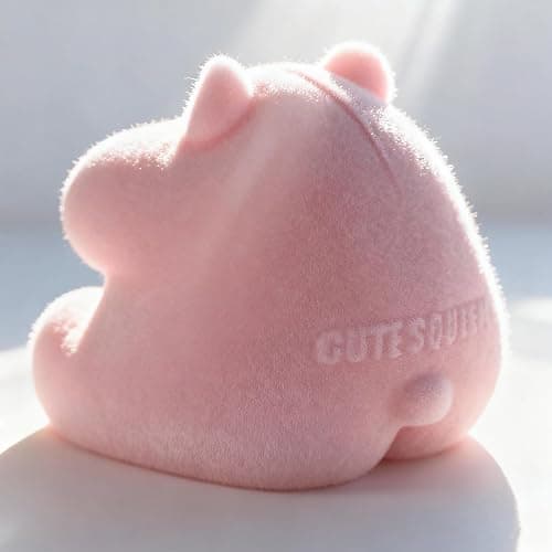 Handmade Taba Squishy Hamster Toy, Cute Squishy Hamster Fidget Toy, Realistic Hamster Toy, Soft Silicone Mochi Furry Toy, Stress Relief Gift for Adults & Kids, Sensory Anxiety Plushie (Pink) thumbnail 7