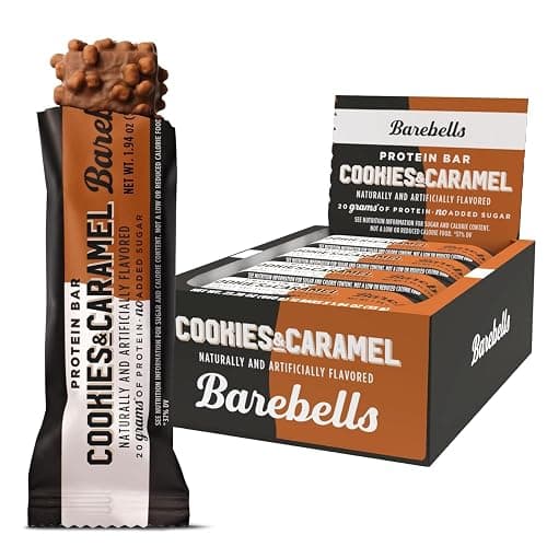 Barebells Protein Bars Cookies and Caramel - 12 Count, 20g High Protein Treats - Chocolate Nutrition Bar with 1g Total Sugars - On-The-Go Breakfast or Post-Workout Snack - Image 1