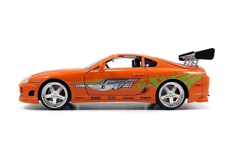Jada Toys Fast & Furious 1:24 Brian's Toyota Supra Die-cast Car, Toys for Kids and Adults, Orange (97168) thumbnail 3