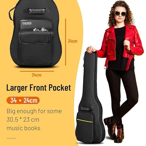 CAHAYA Borsa Chitarra Elettrica Custodia per Chitarra Elettrica per Libri Musicali thumbnail 6