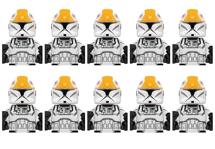 Phase 1 Clone Pilot Troopers 10pcs Troopers Army Building figs Set Battle Pack with Accessories White - Image 1