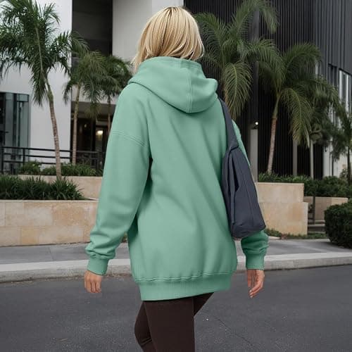 YARBCEN Womens Hooded Hoodies Sweatshirts - Long Sleeve Crewneck Sweaters With Pocket 2026 Fashion Spring Oversized Clothes thumbnail 5